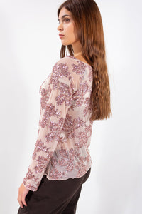 MAGLIA TULLE TUTTO RICAMI
