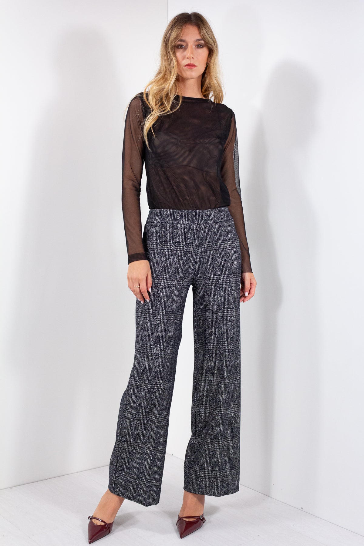 PANTALONE PALAZZO JAQUARD