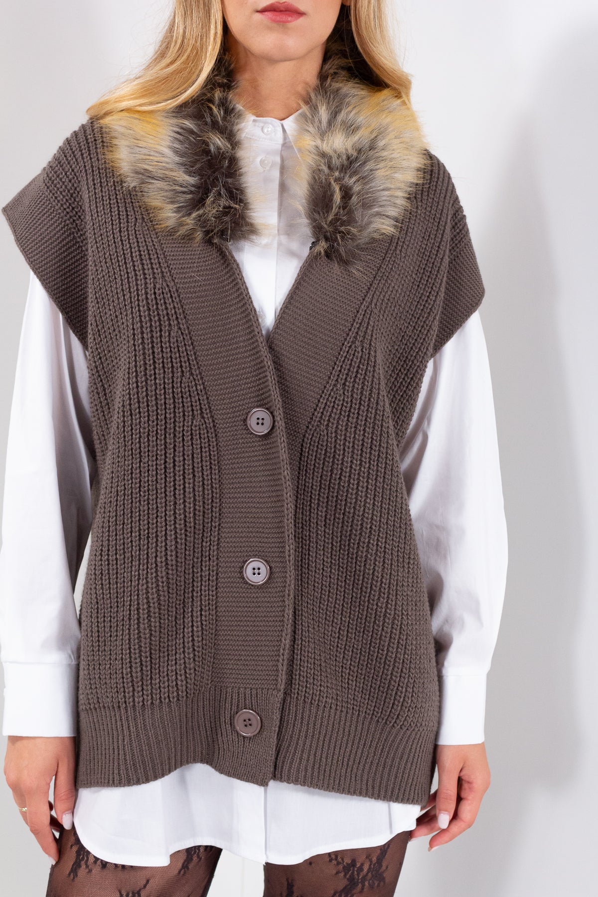 GILET COLLO PELO