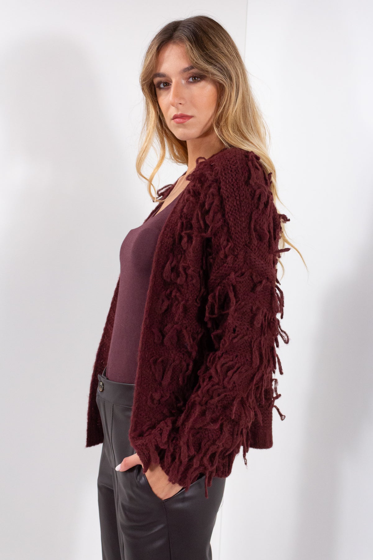 CARDIGAN NODI SFRANGIATO
