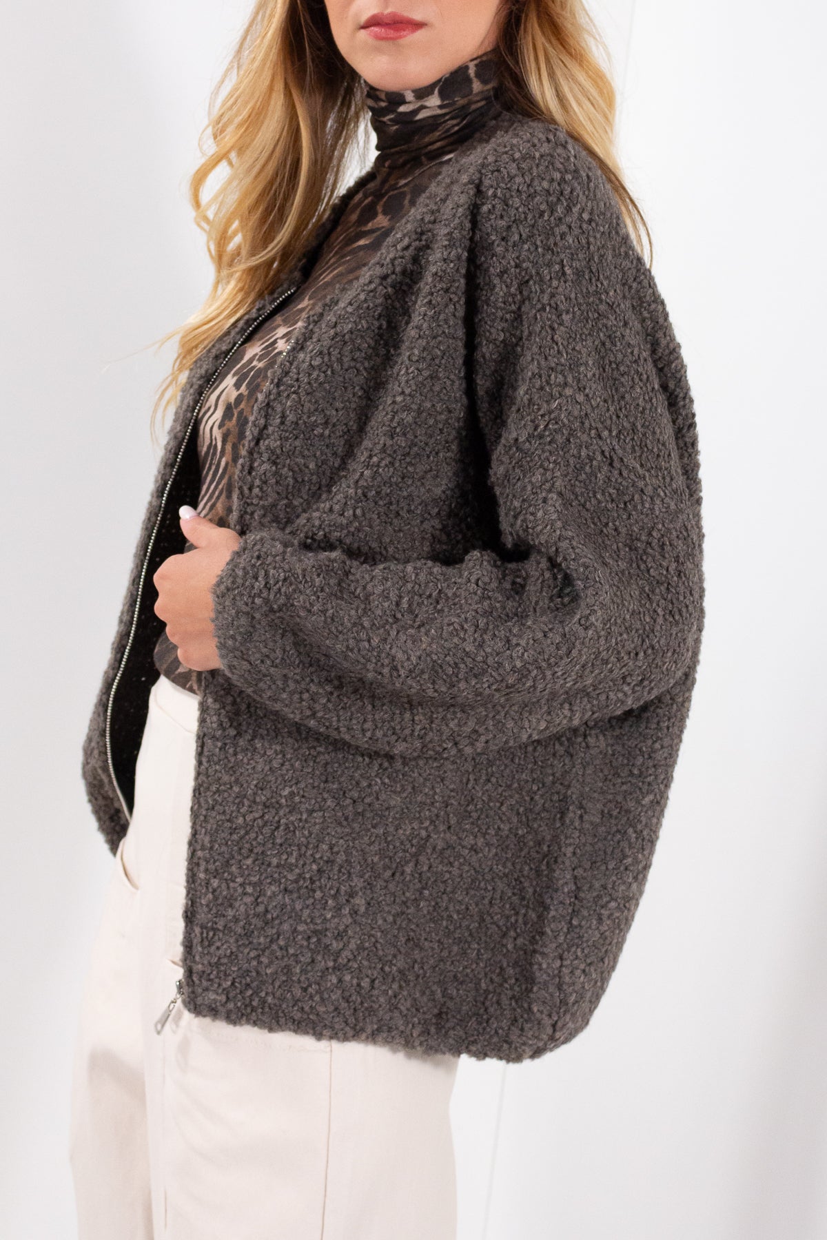 GIUBBINO ZIP BOUCLE'