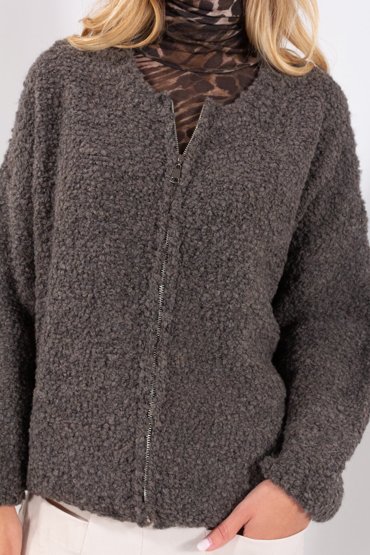 GIUBBINO ZIP BOUCLE'