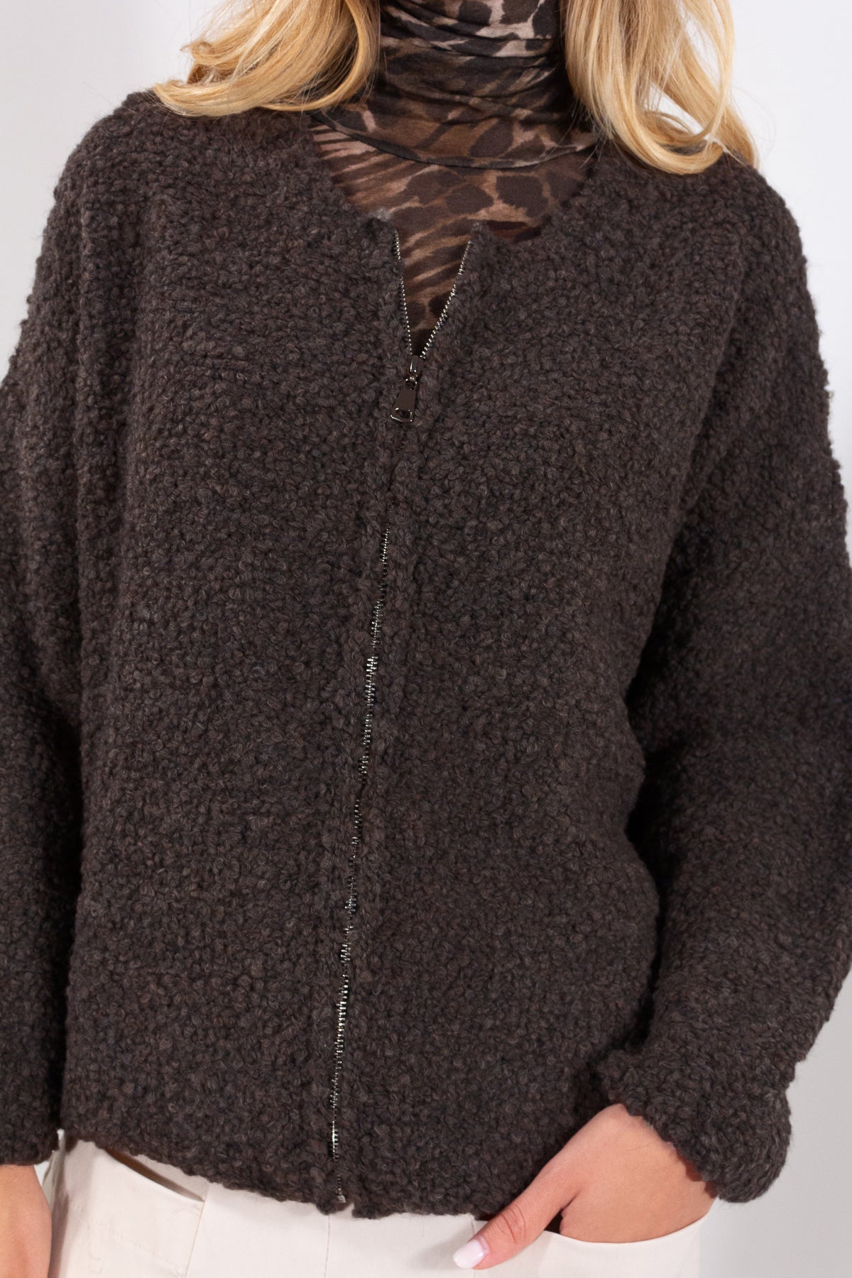 GIUBBINO ZIP BOUCLE'