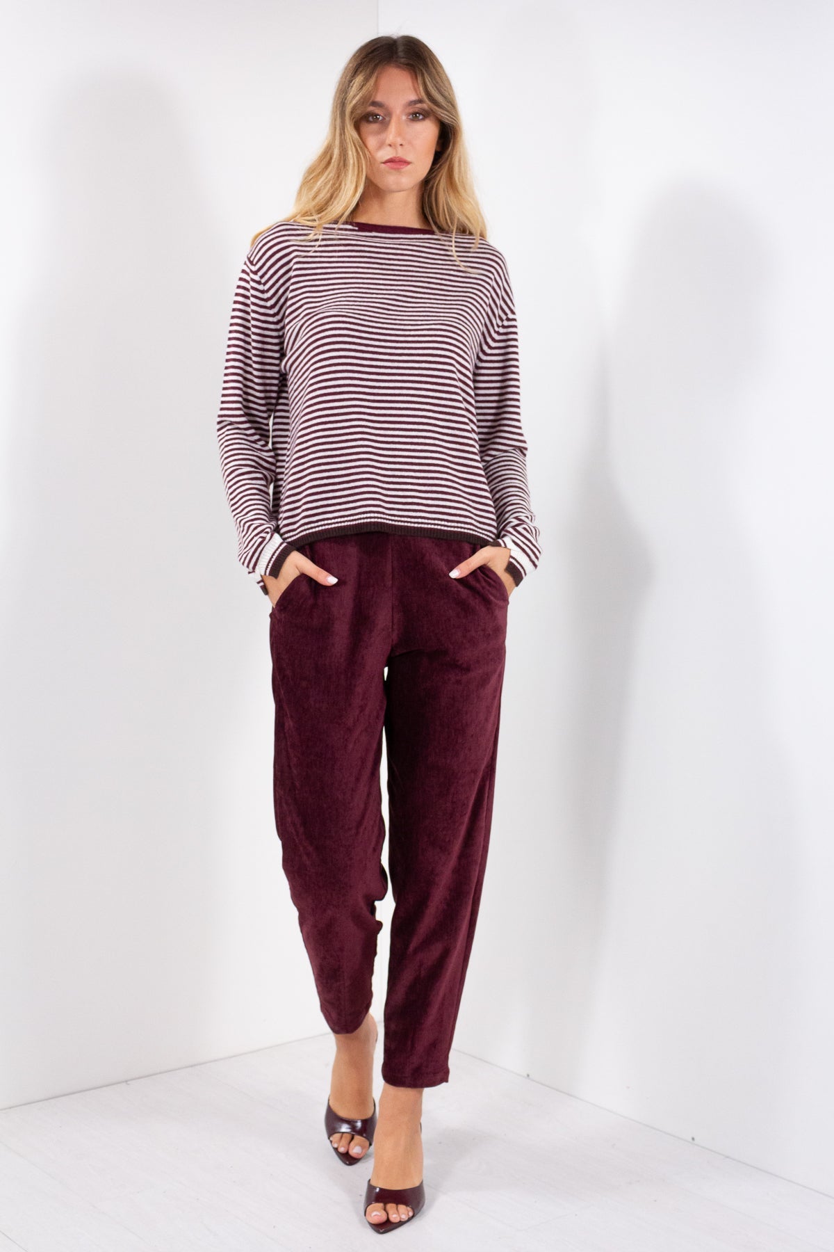 PANTALONE OVETTO BENGALINA VELLUTO