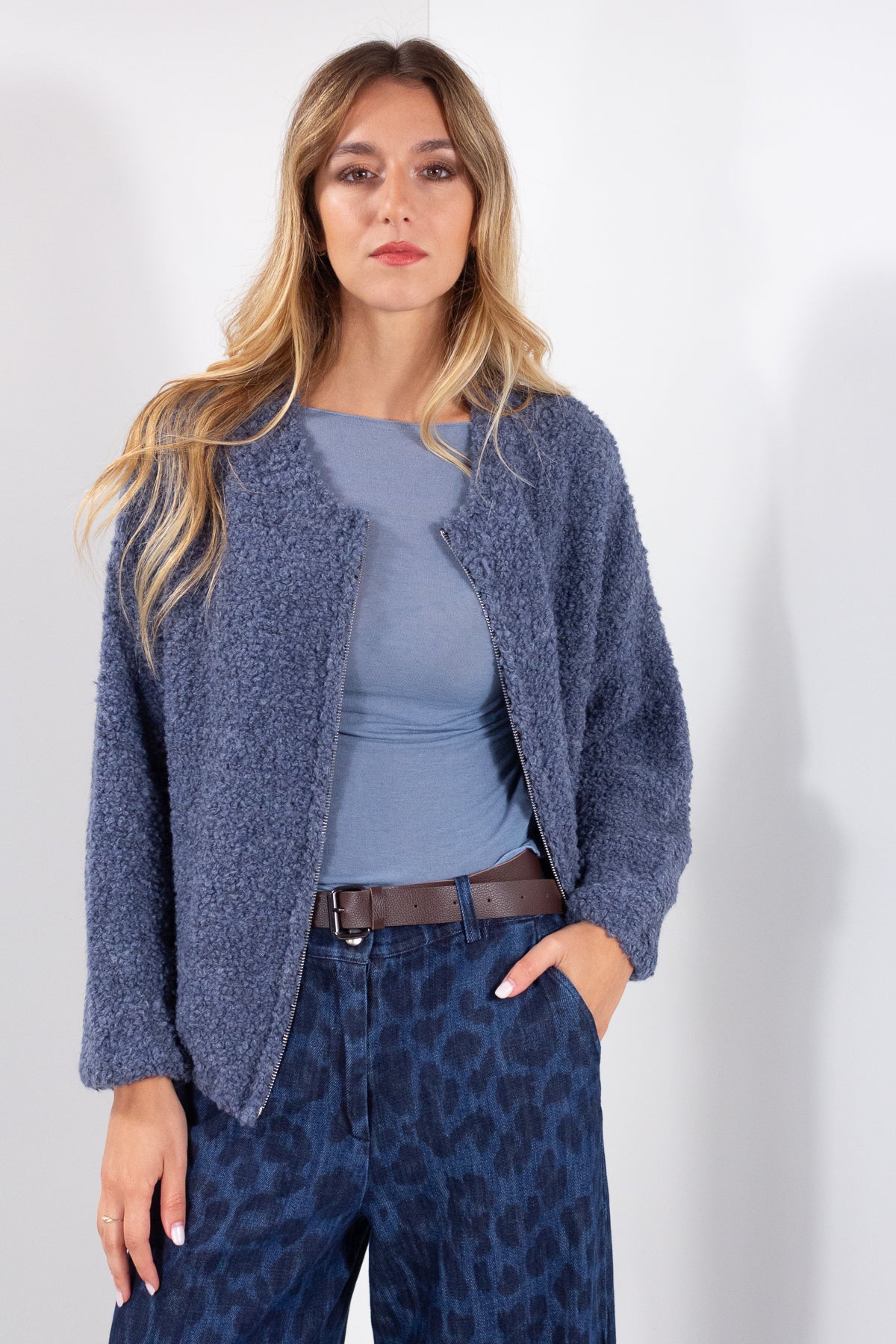 GIUBBINO ZIP BOUCLE'