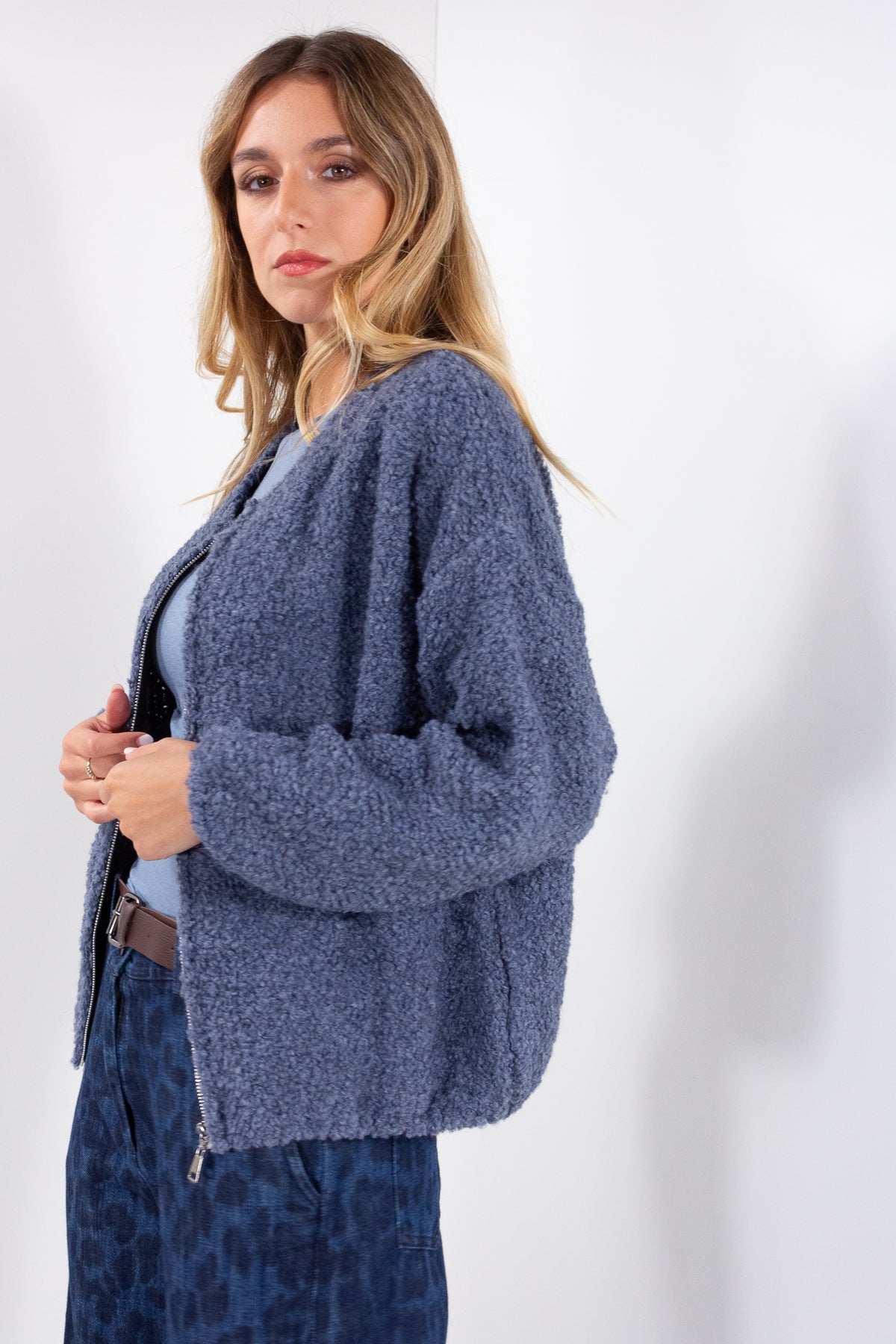 GIUBBINO ZIP BOUCLE'