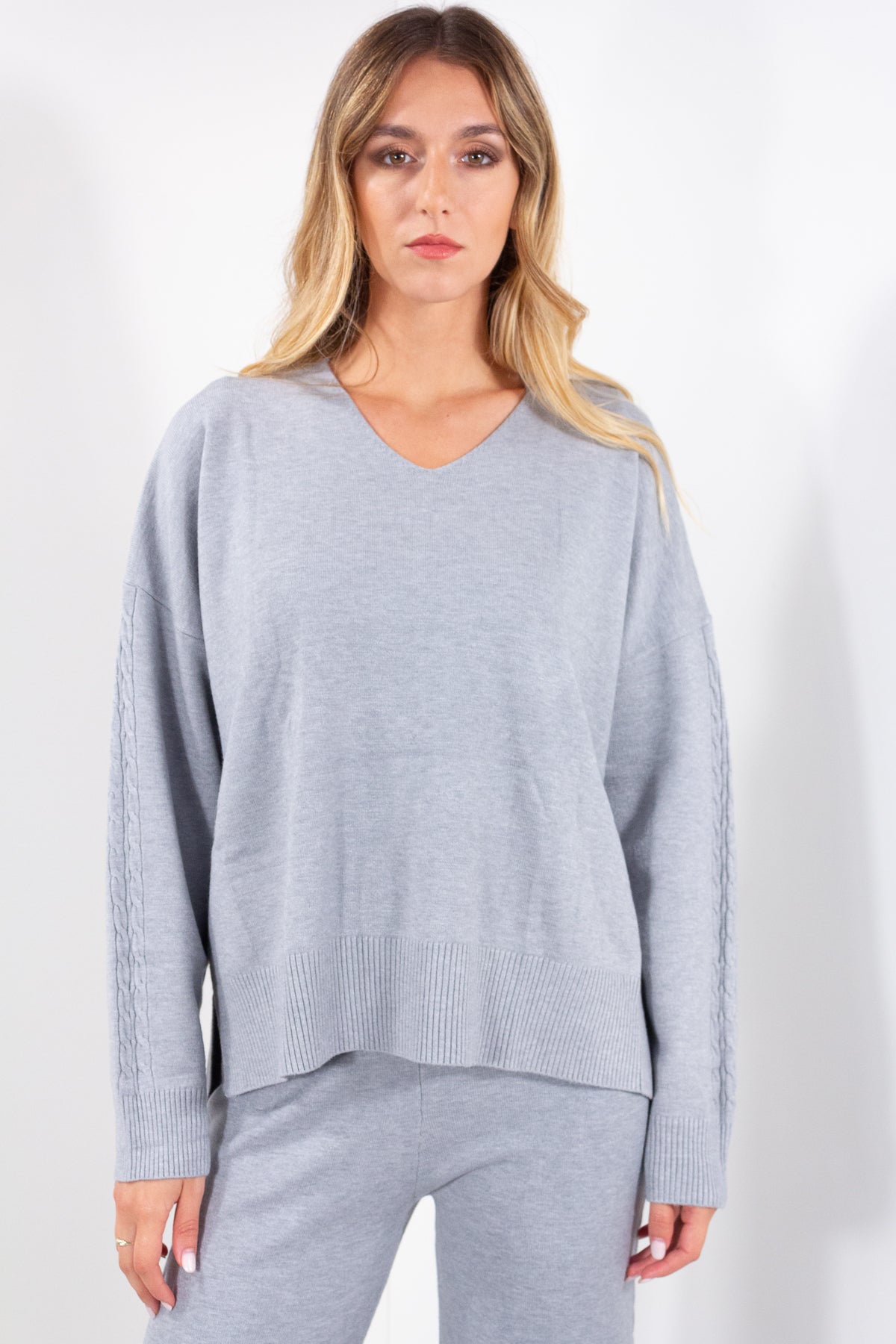 COMPLETO PANTALONE + MAGLIA TRECCIA