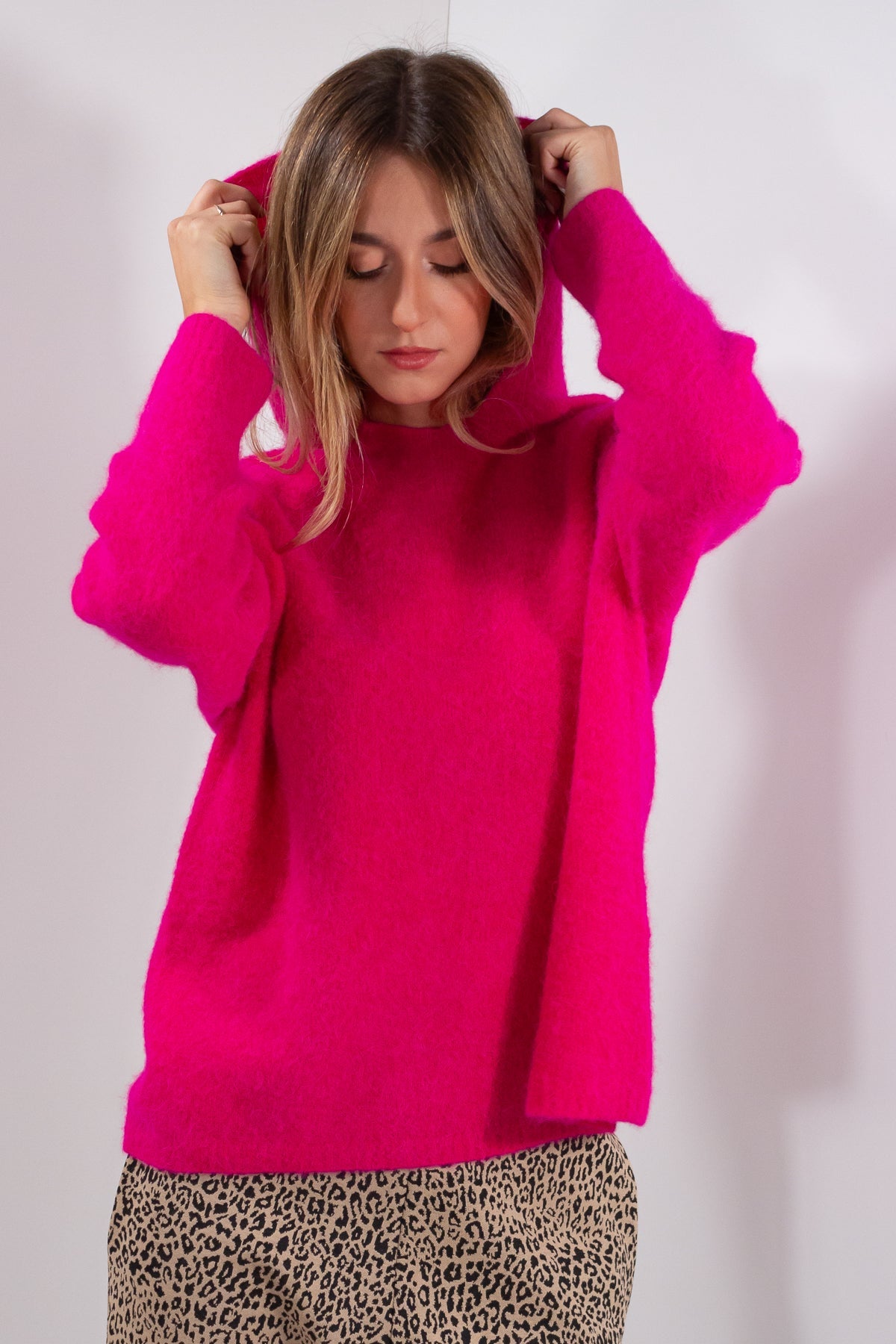 MAGLIA CAPPUCCIO BABY ALPACA