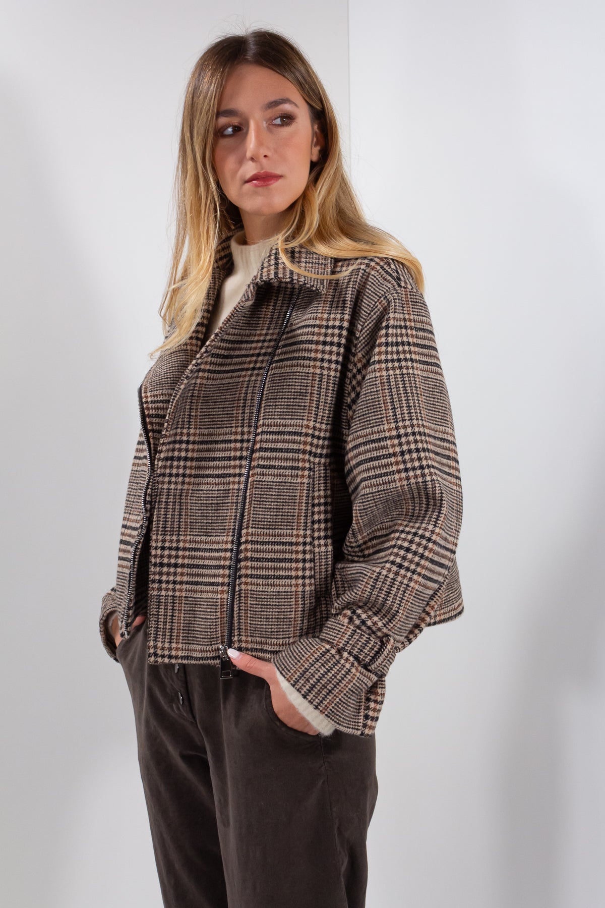 GIUBBINO CHIODO TARTAN