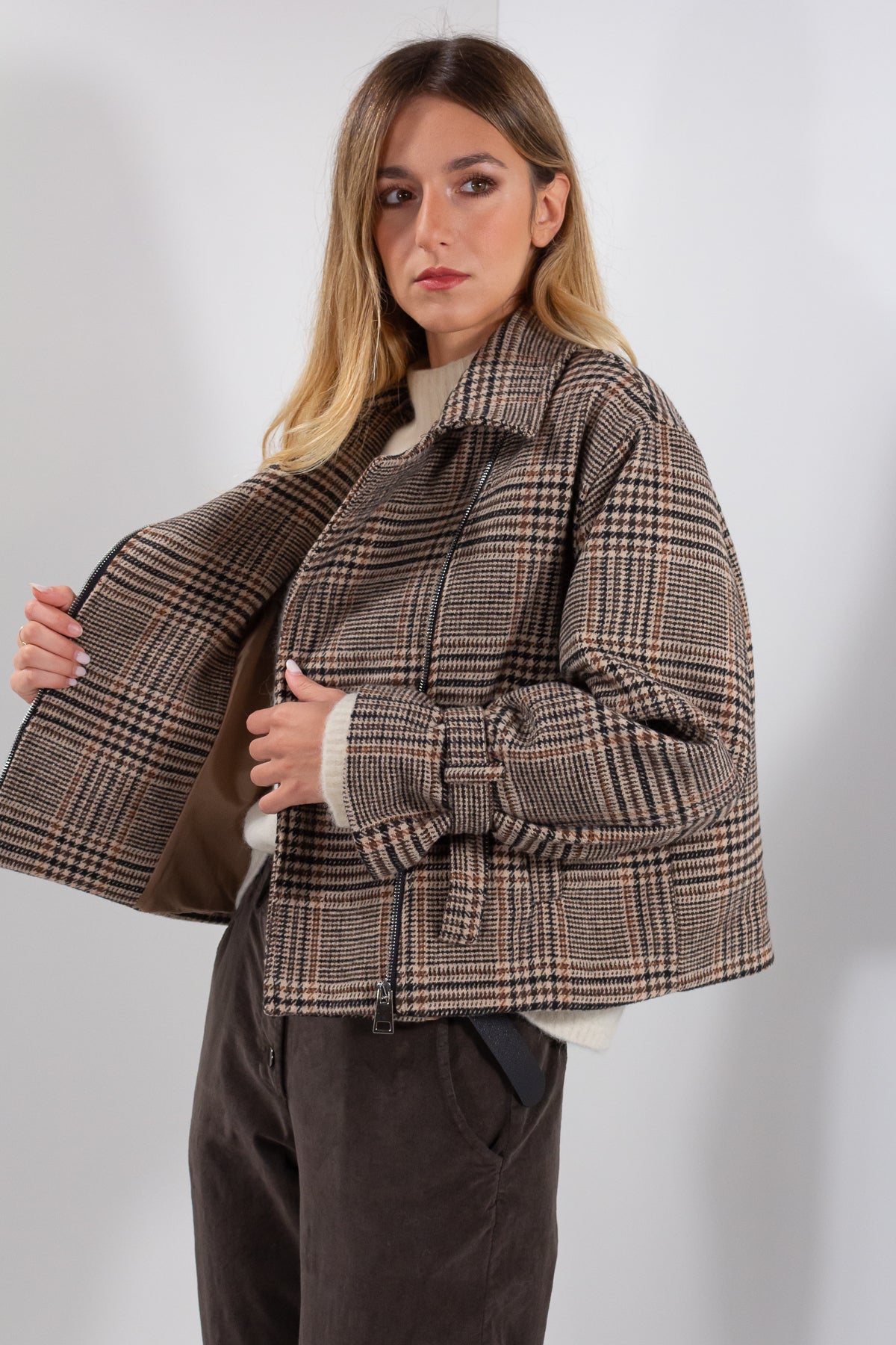 GIUBBINO CHIODO TARTAN