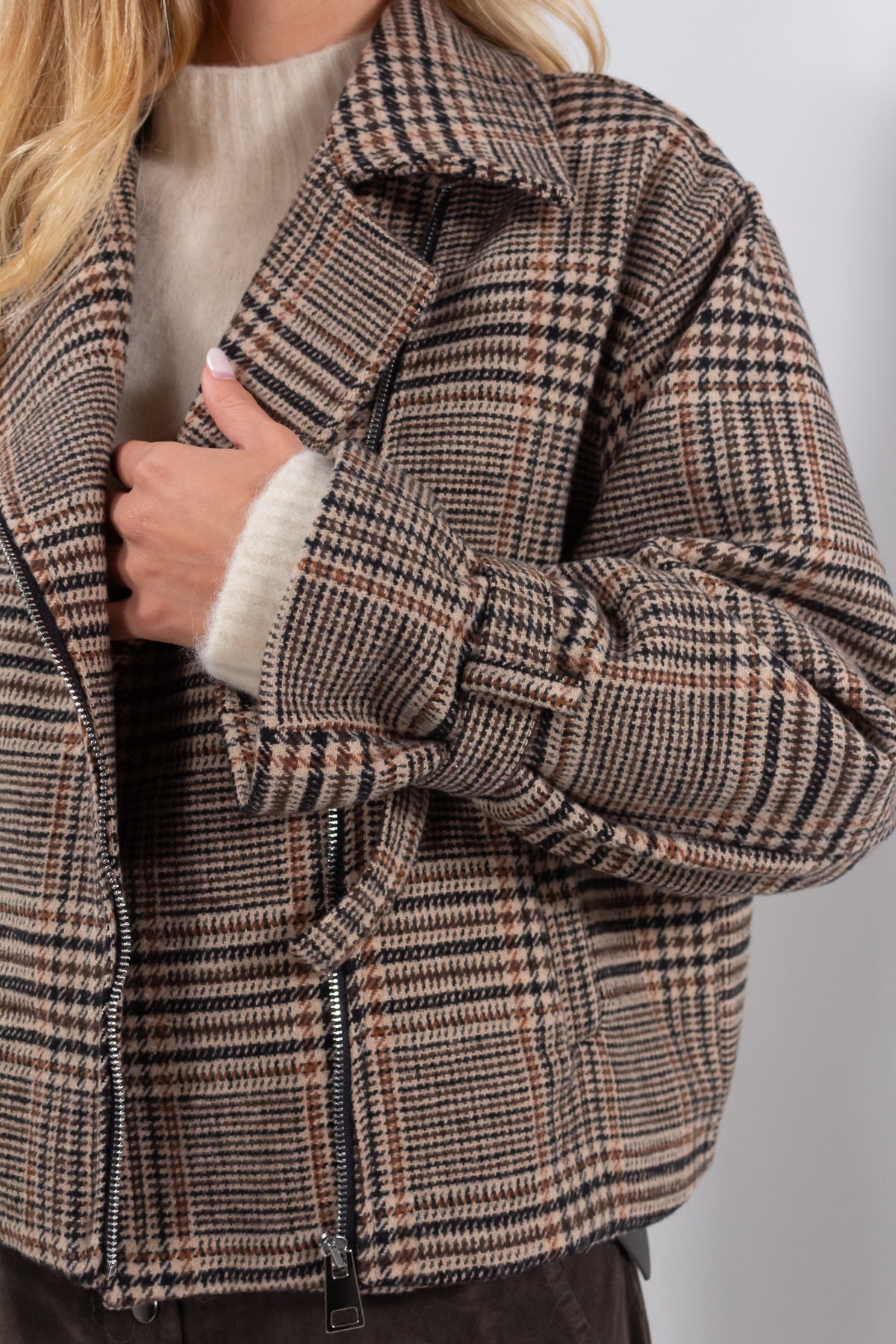 GIUBBINO CHIODO TARTAN