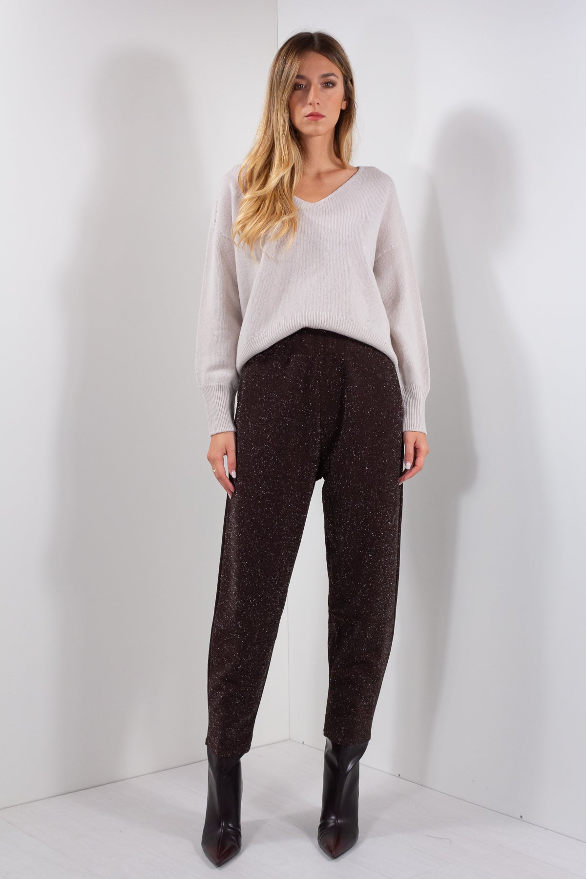 PANTALONE TESSUTO BRILLANTINI