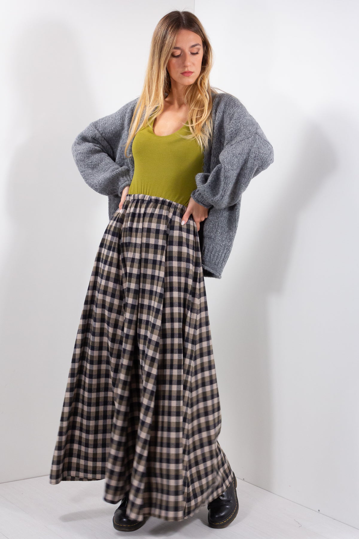 GONNA A RUOTA CHECK FLANELLA