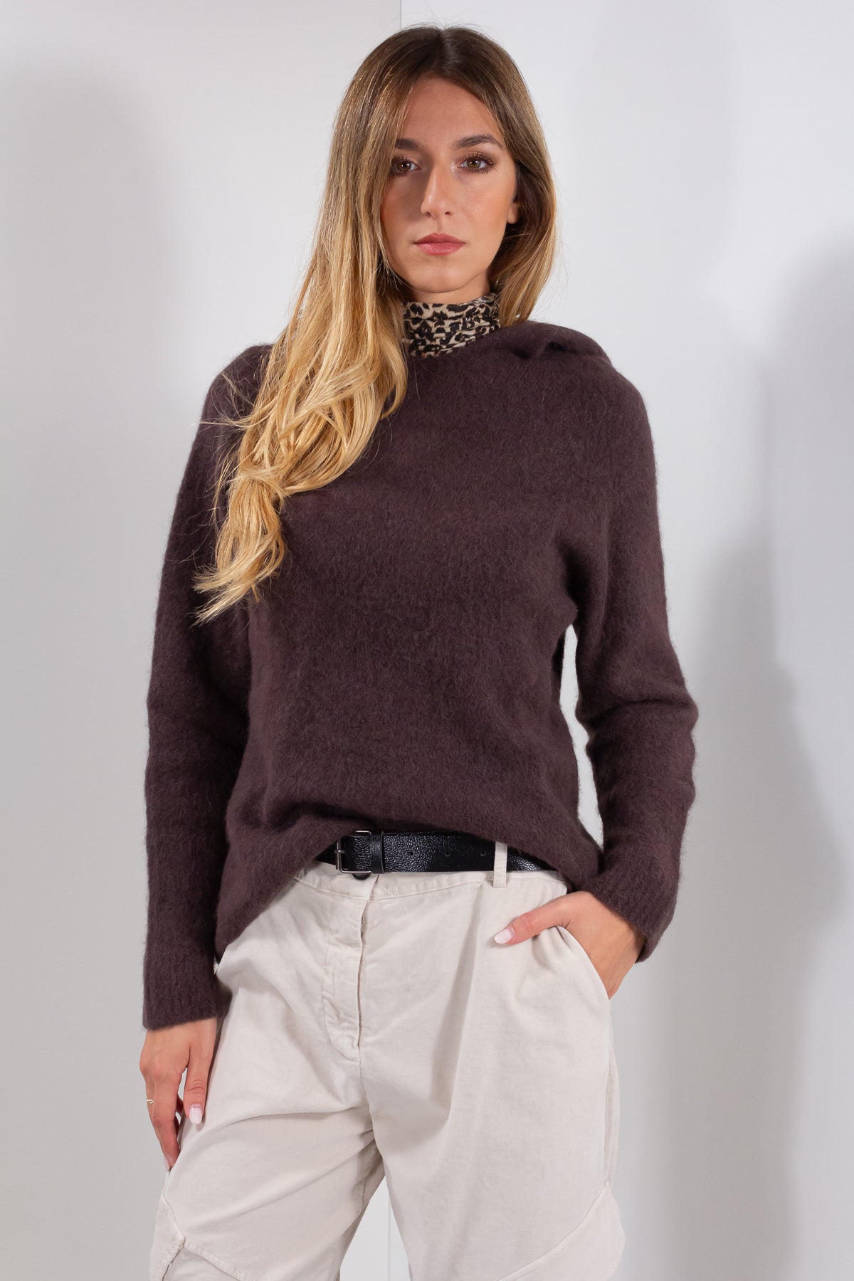 MAGLIA CAPPUCCIO BABY ALPACA