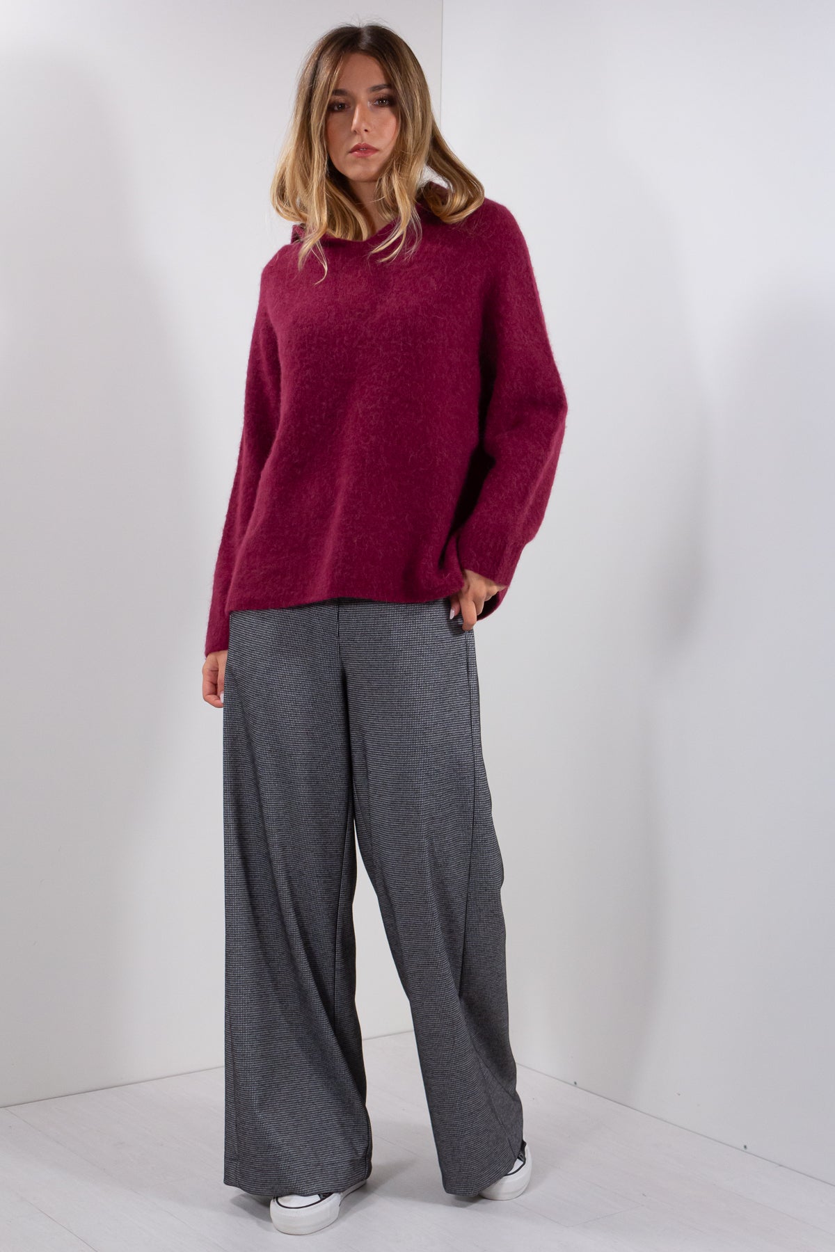 MAGLIA CAPPUCCIO BABY ALPACA