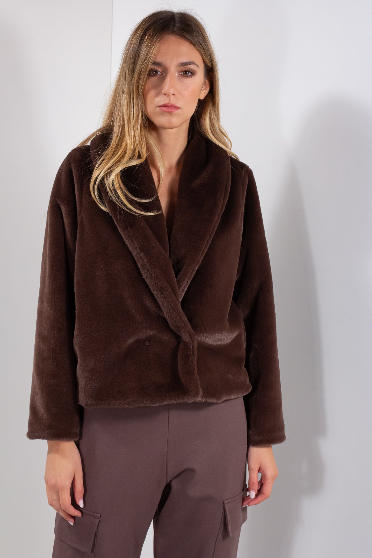 GIACCA PELLICCIA ECO CASTORO