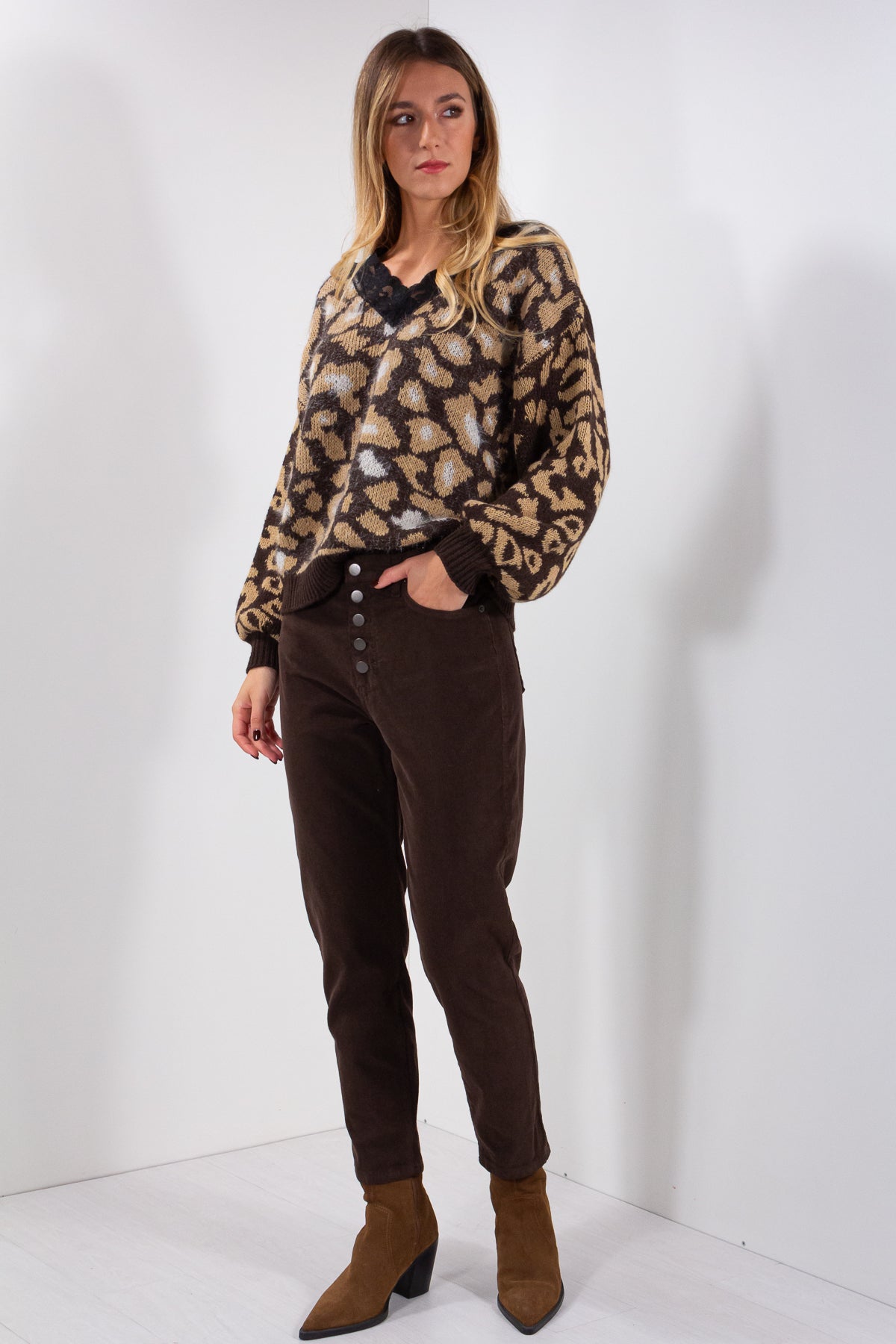 PANTALONE BOYFRIEND VELLUTO