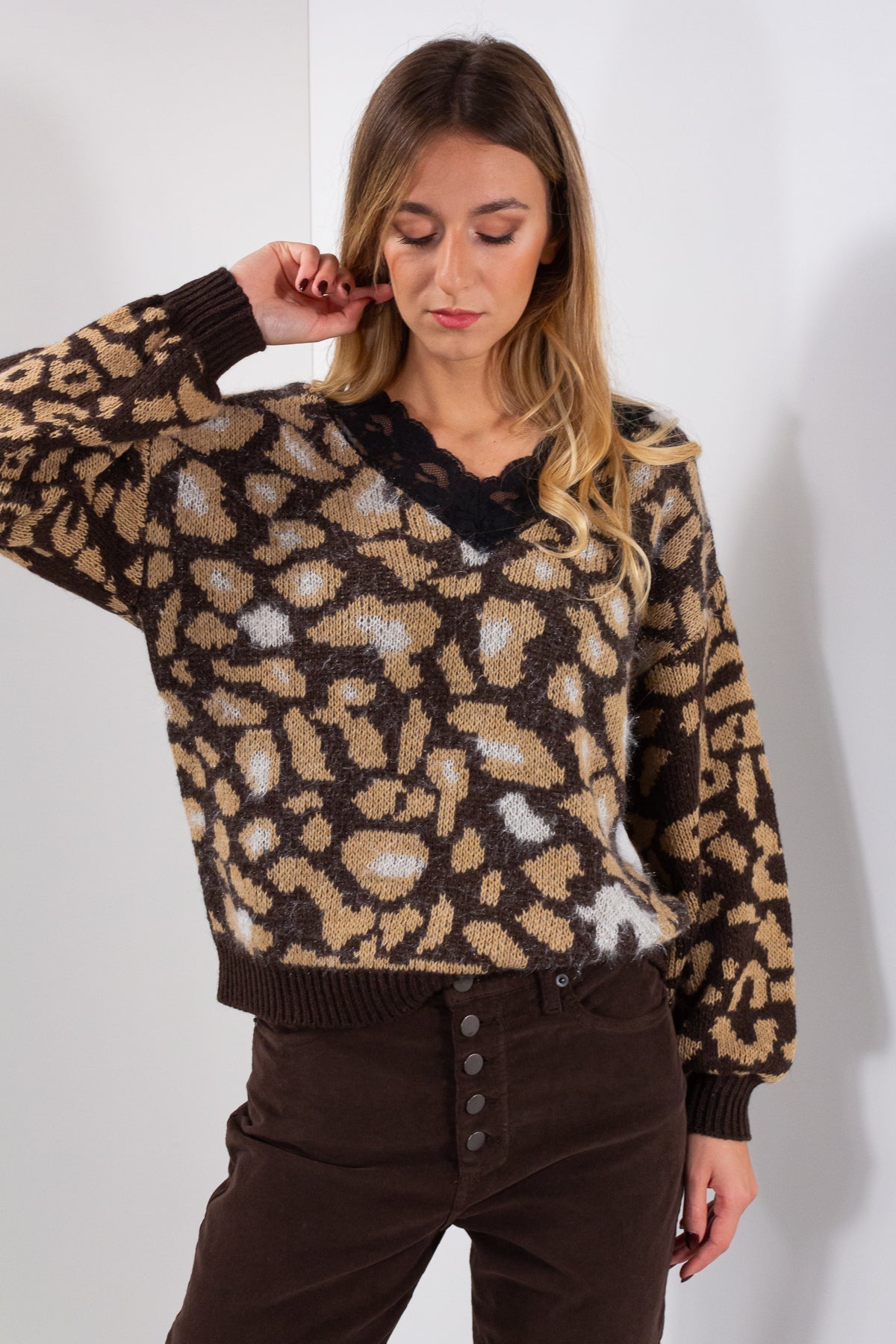 MAGLIA MACULATA + PIZZO