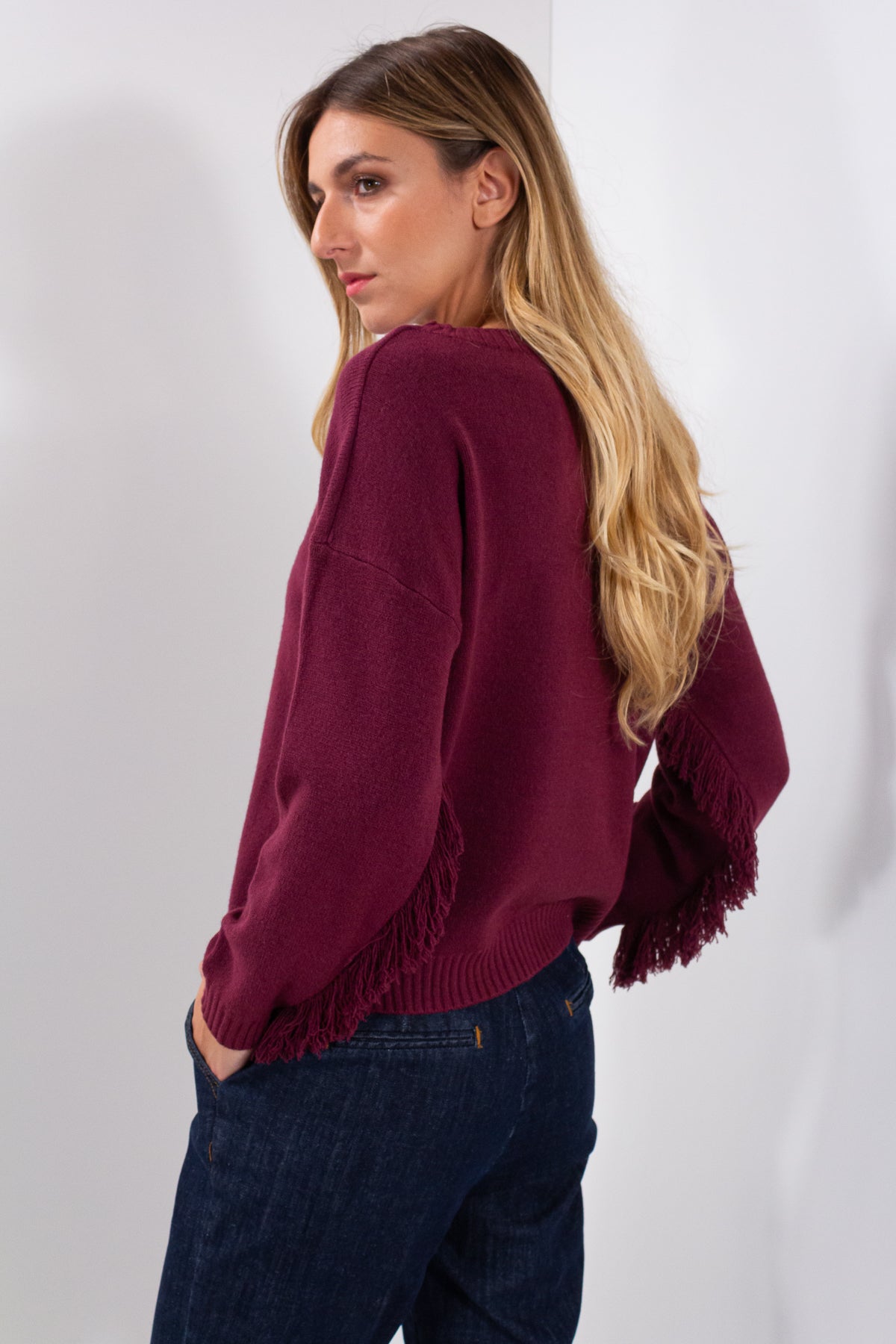 MAGLIA MANICHE FRANGE