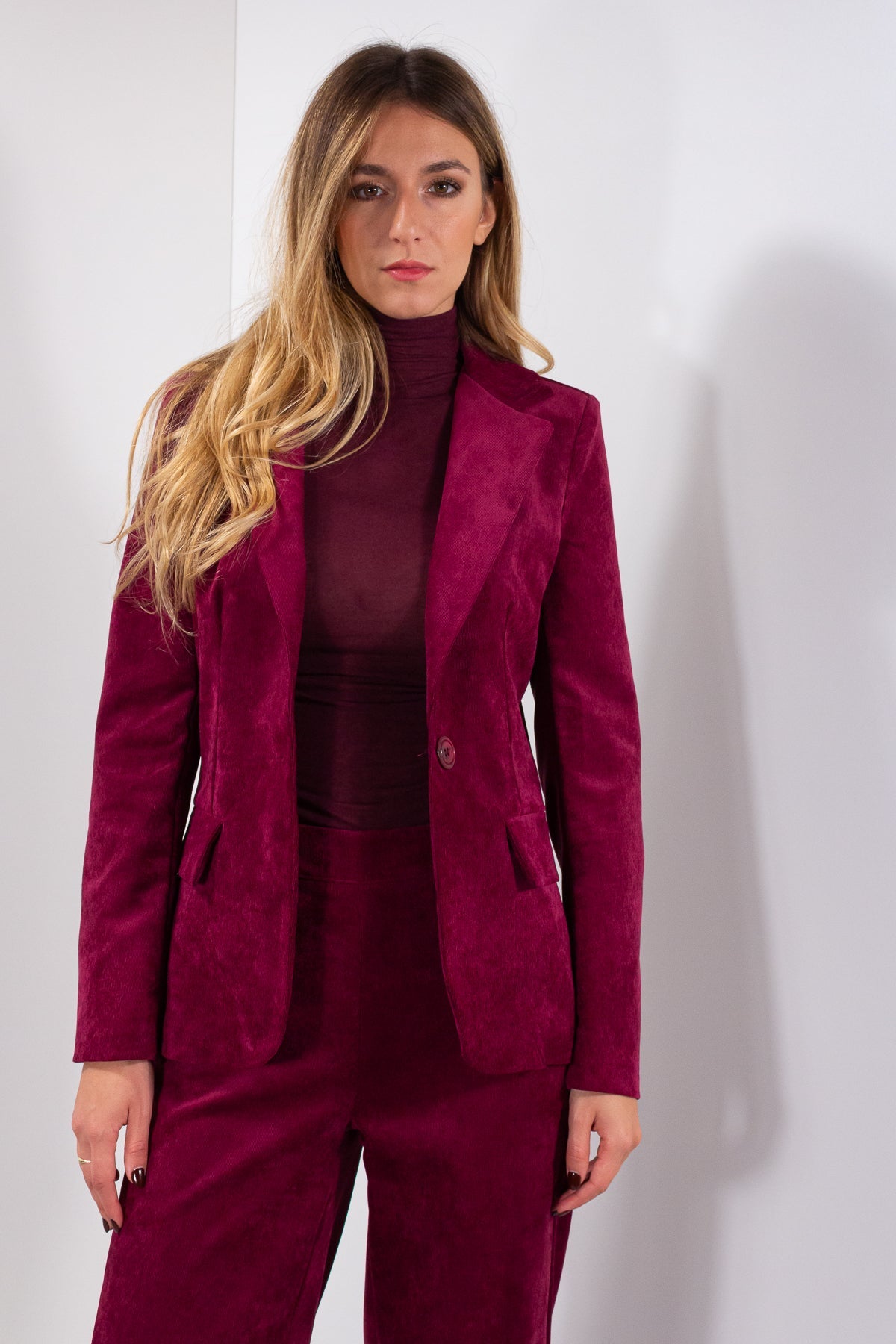 COMPLETO VELLUTO MILLE RIGHE