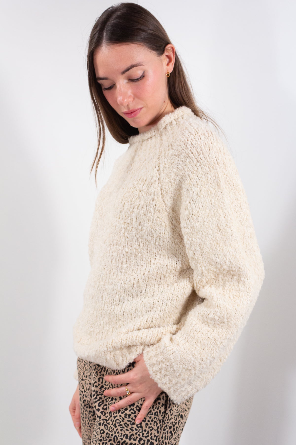 MAGLIA GIROCOLLO BOUCLE'