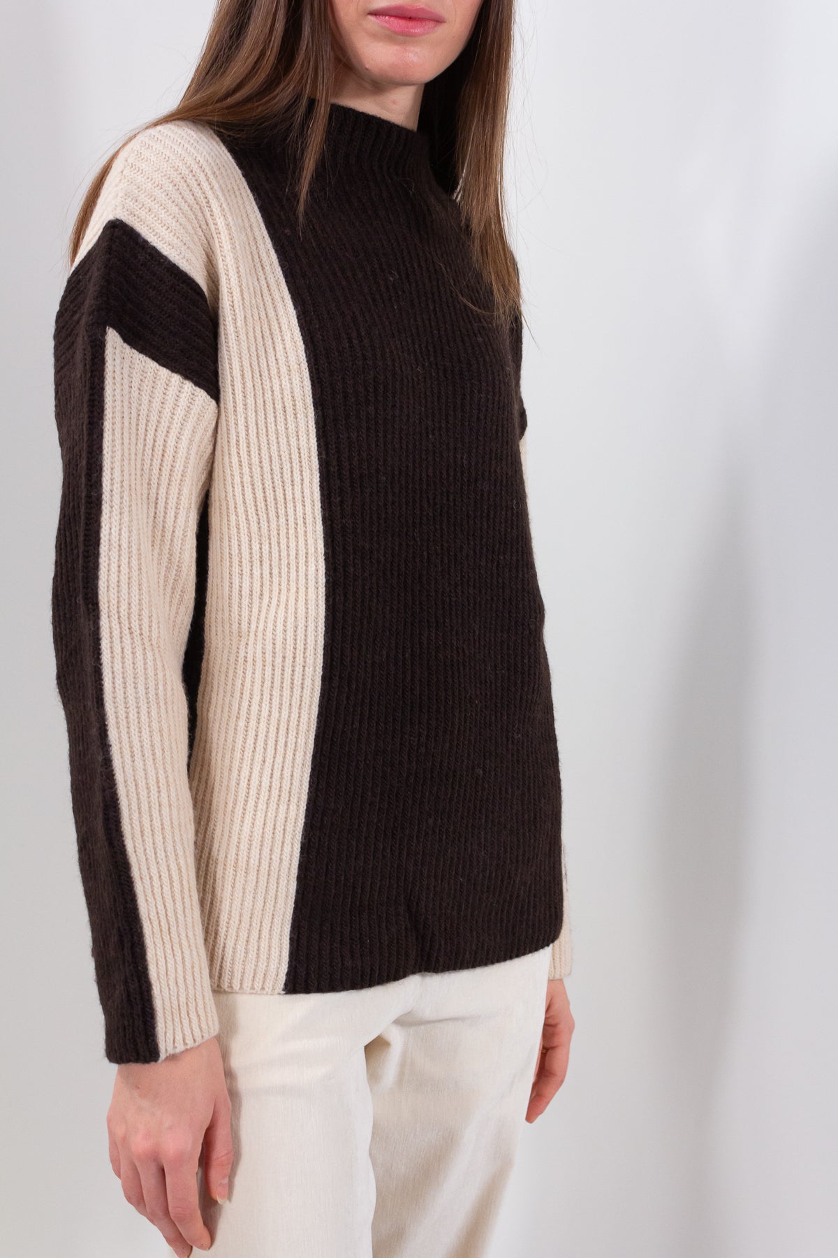 MAGLIA CRATERE OVER BICOLOR