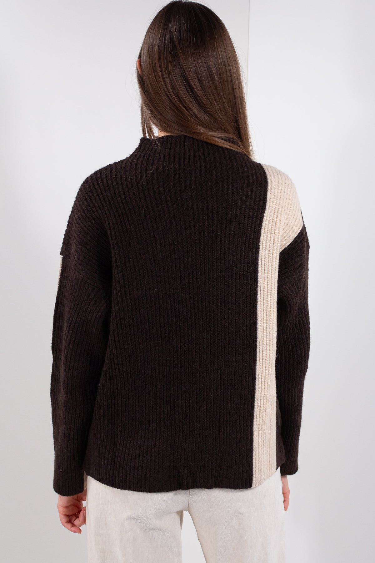 MAGLIA CRATERE OVER BICOLOR