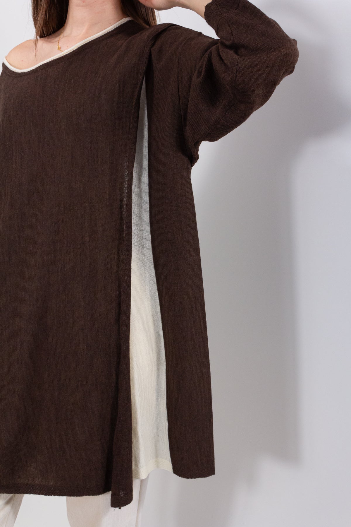 MAGLIA OVER INSERTO BICOLOR