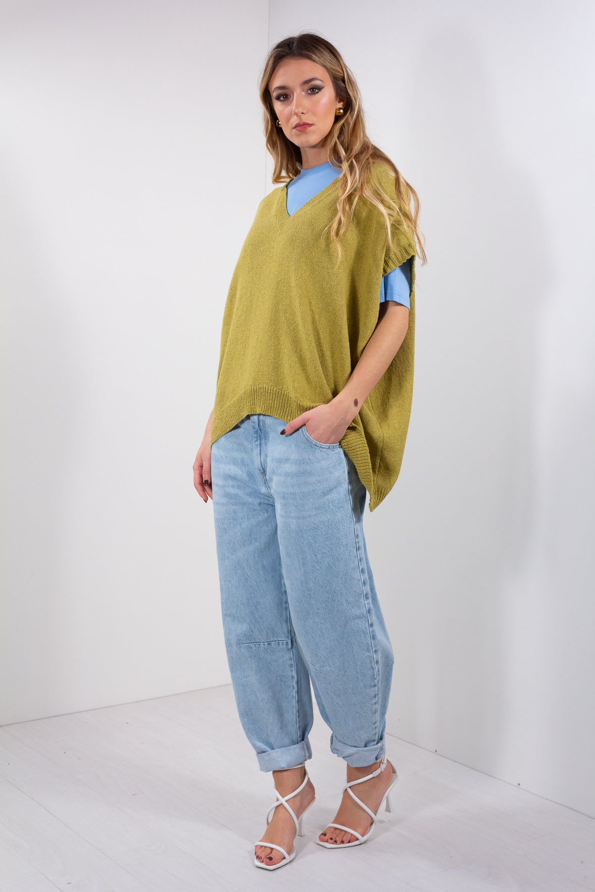 GILET COTONE AMPIO