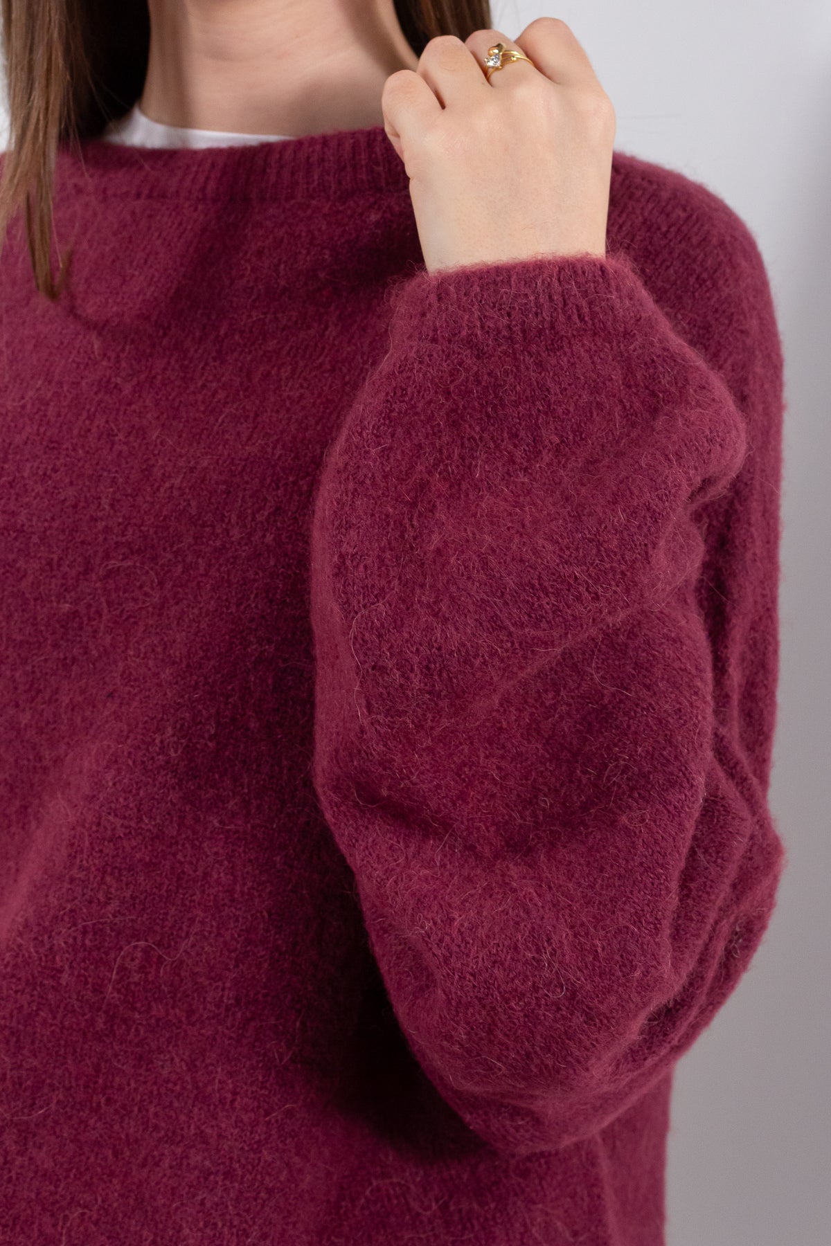 MAGLIA BABY ALPACA MANICHE SBUFFO