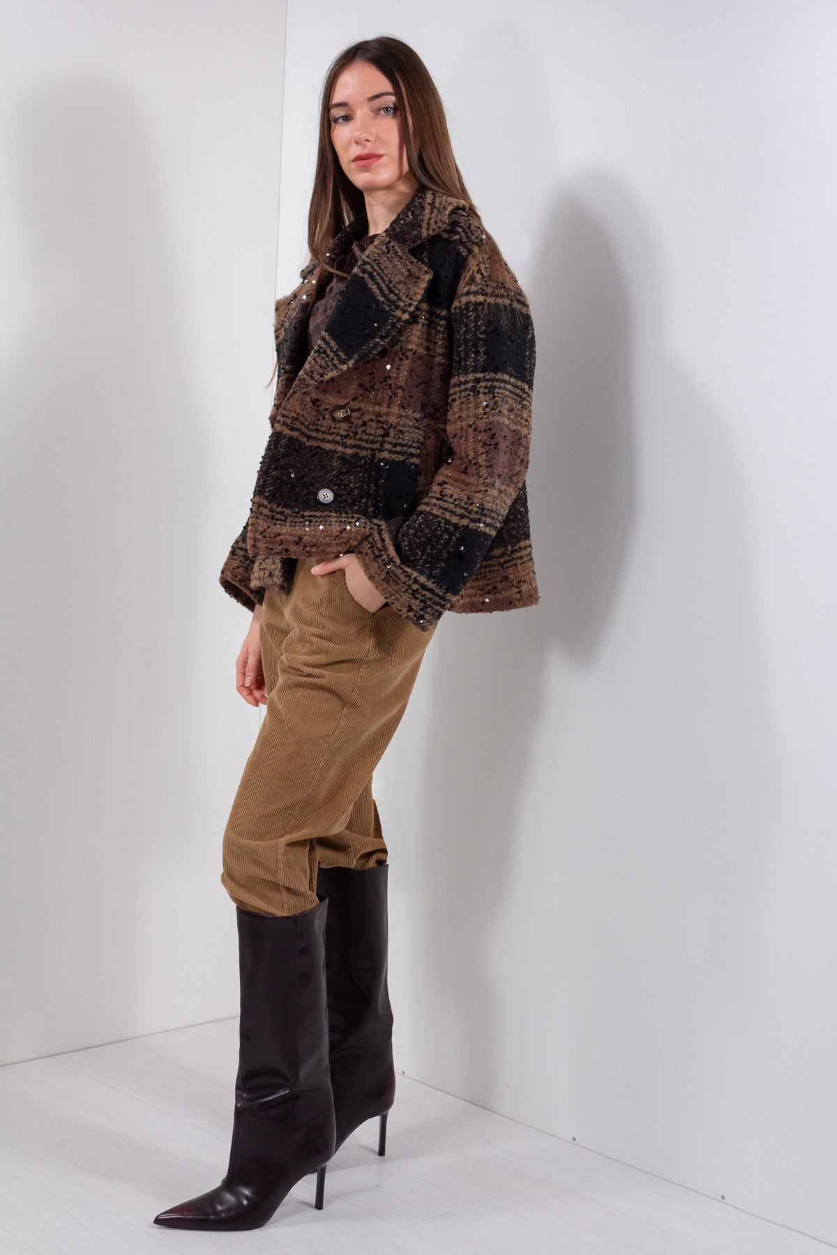 GIACCA QUADROTTI PAILLETTES