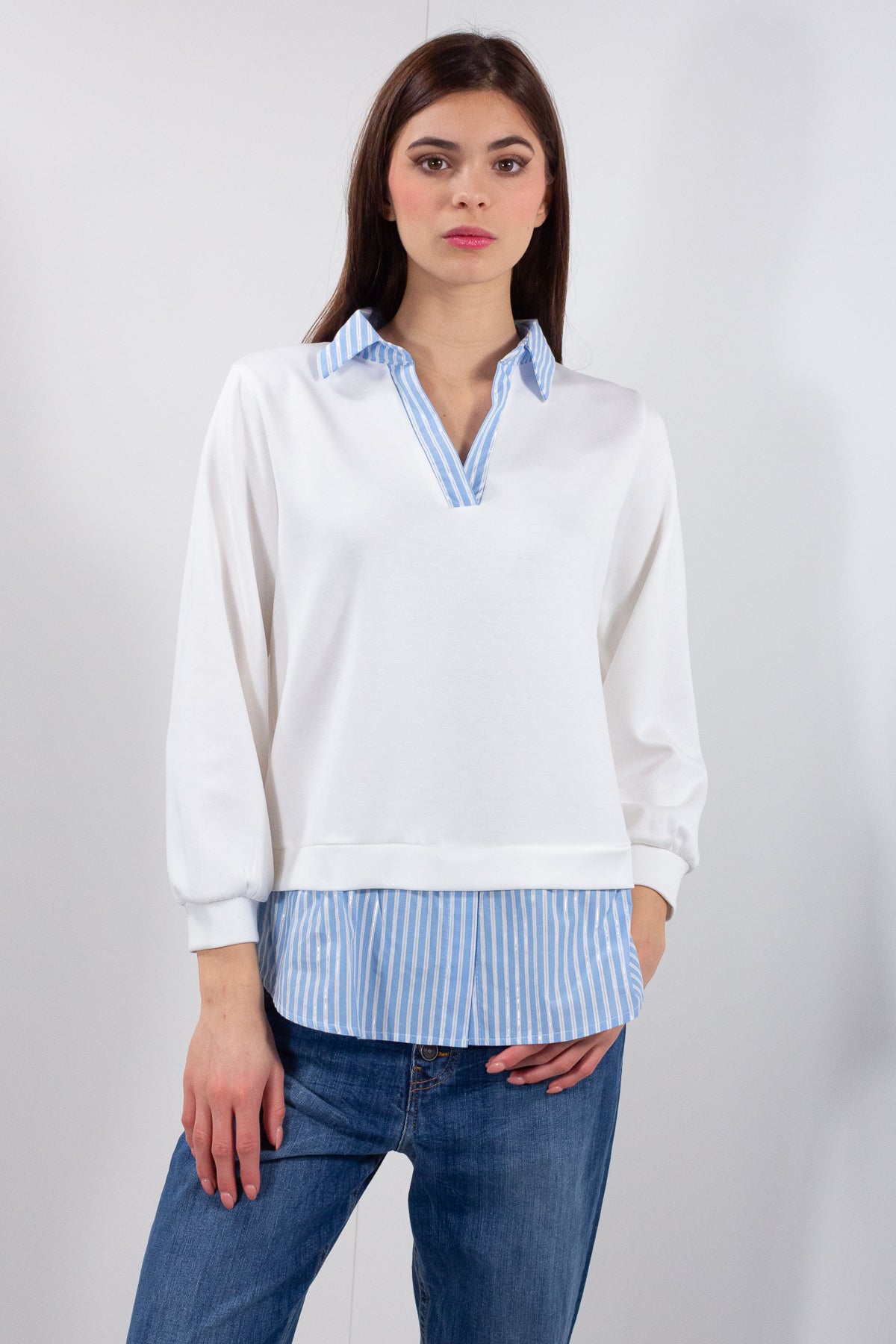 FELPA + COLLO V CAMICIA