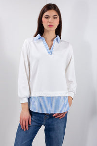 FELPA + COLLO V CAMICIA