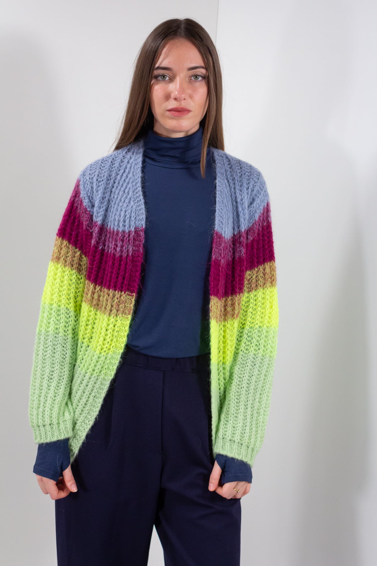 CARDIGAN RIGATO MULTICOLOR