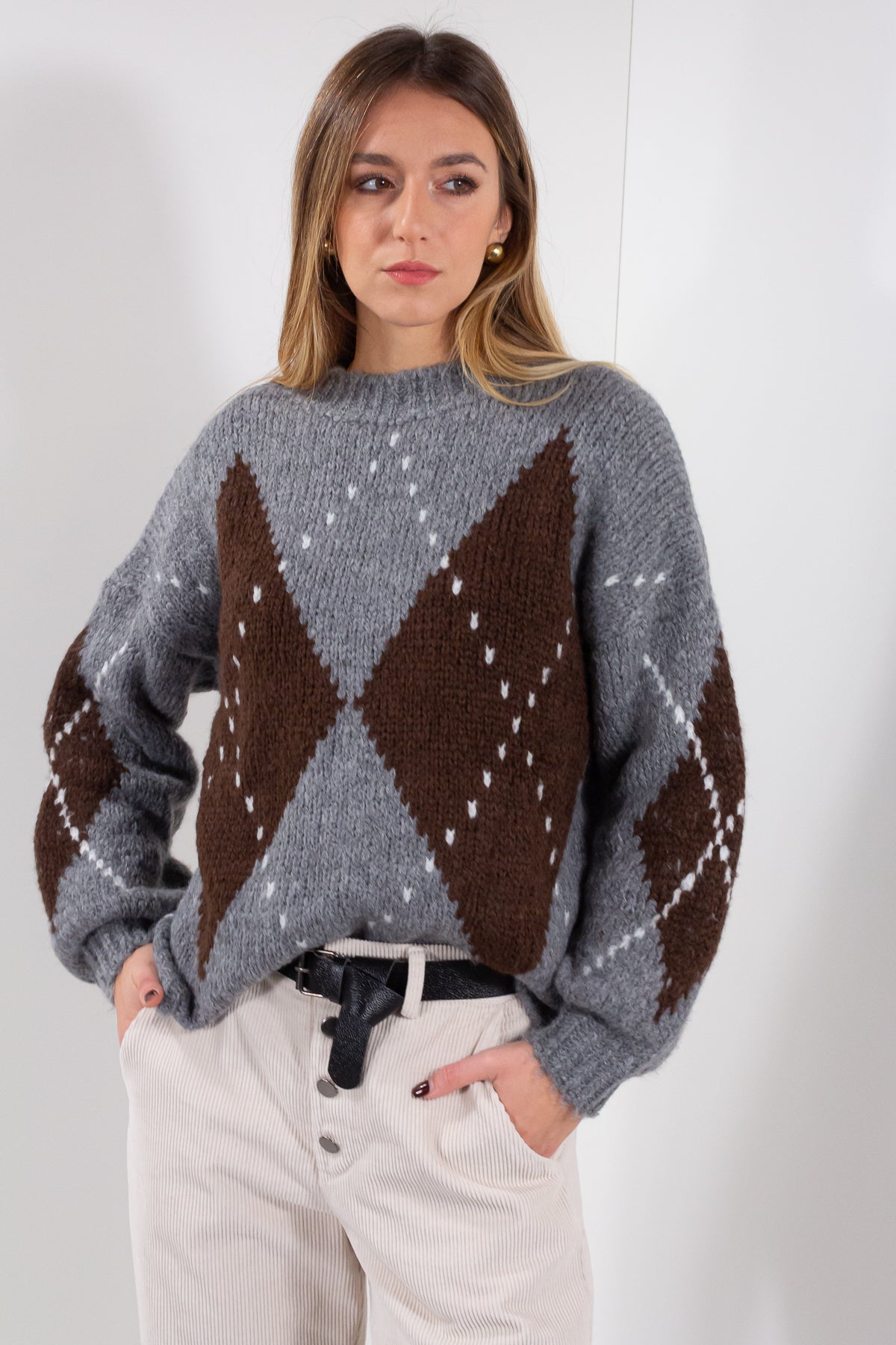 MAGLIA BOUCLE' LOSANGHE