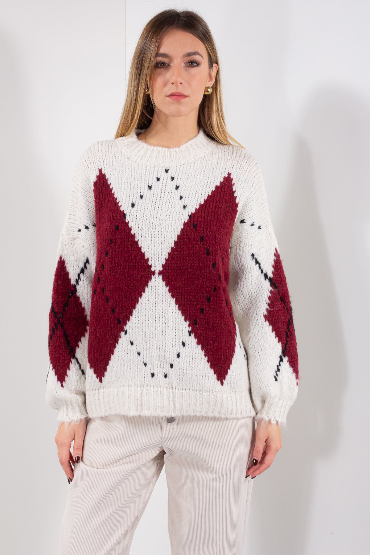 MAGLIA BOUCLE' LOSANGHE