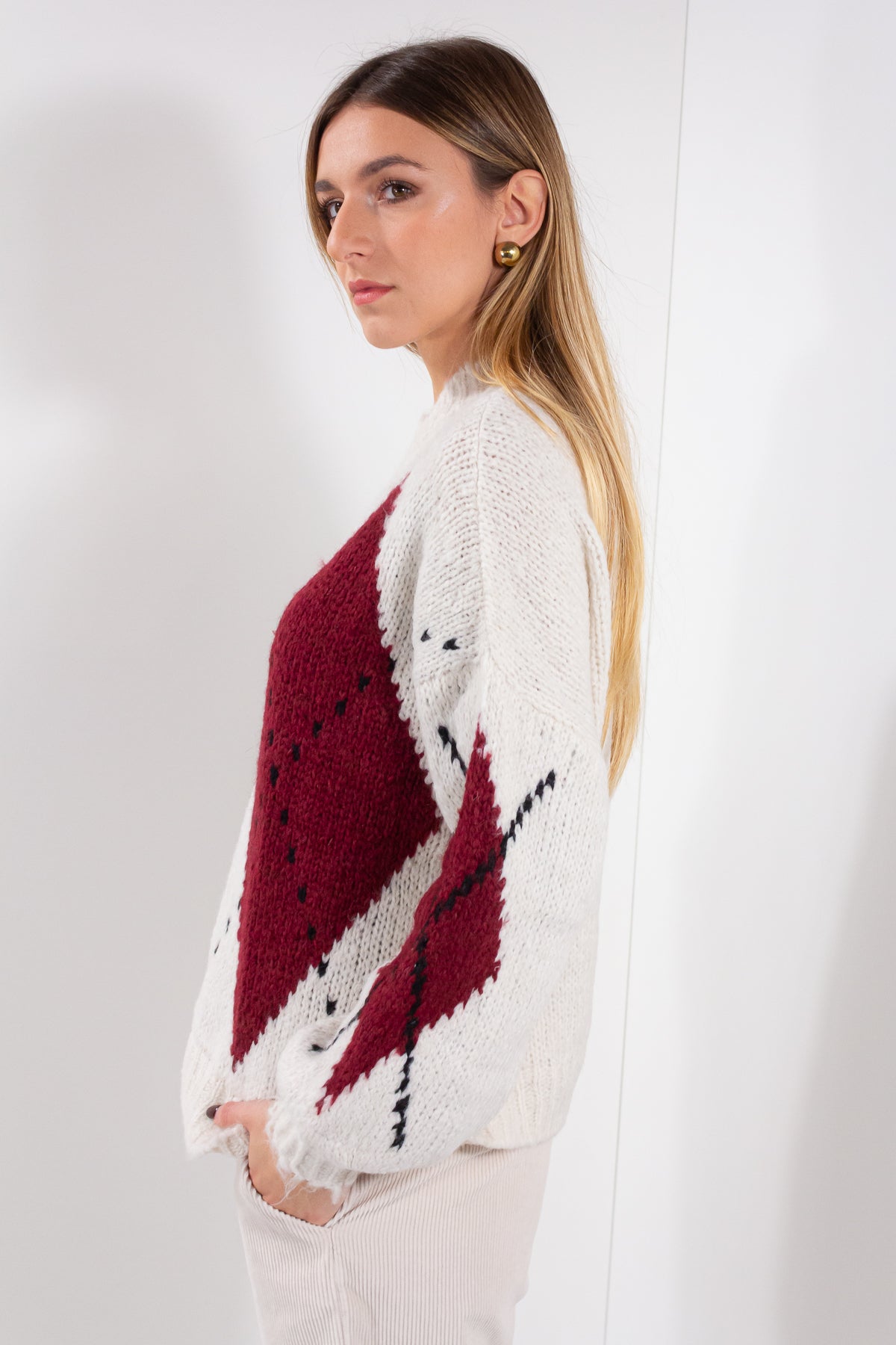 MAGLIA BOUCLE' LOSANGHE