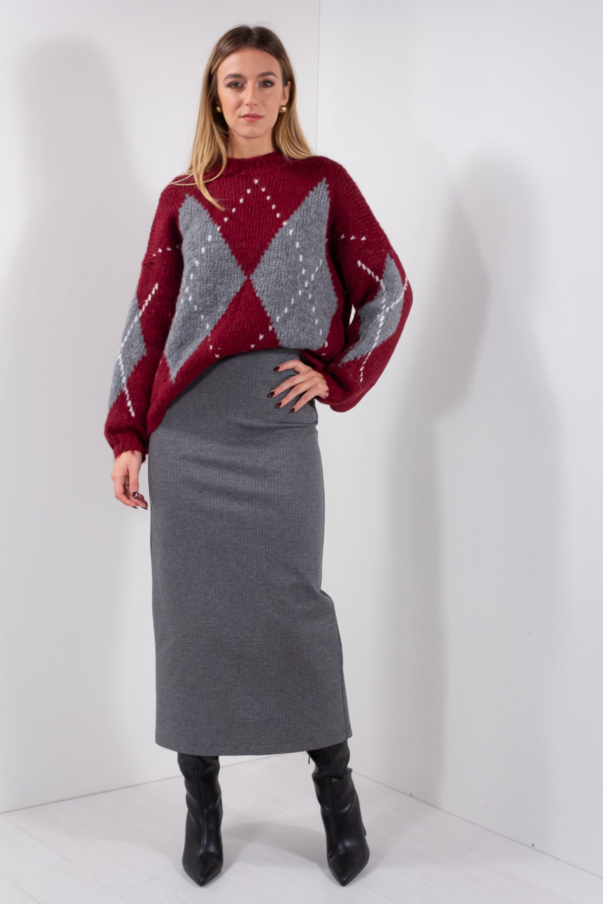 MAGLIA BOUCLE' LOSANGHE