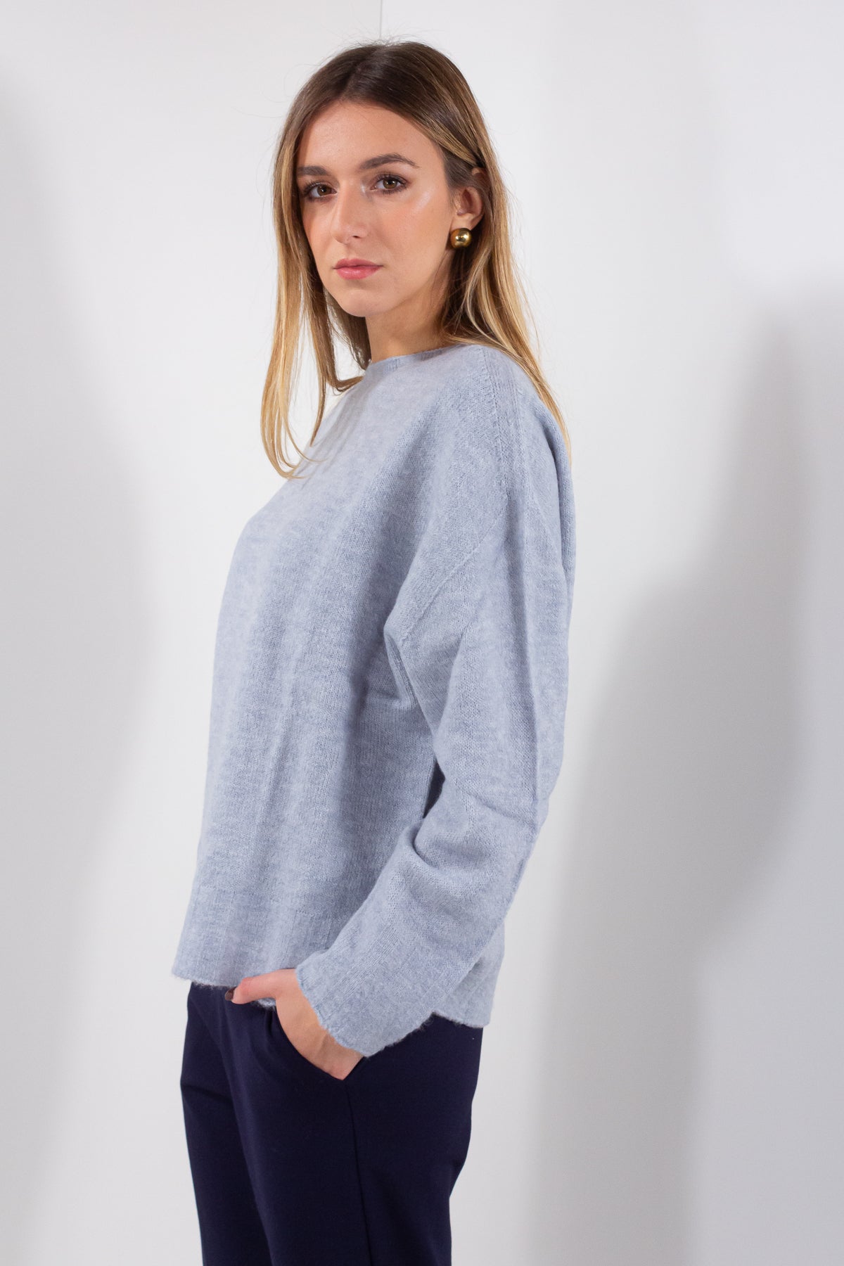 MAGLIA BASIC MISTO LANA*