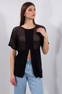MAGLIA LUNGA RETE SPACCO***