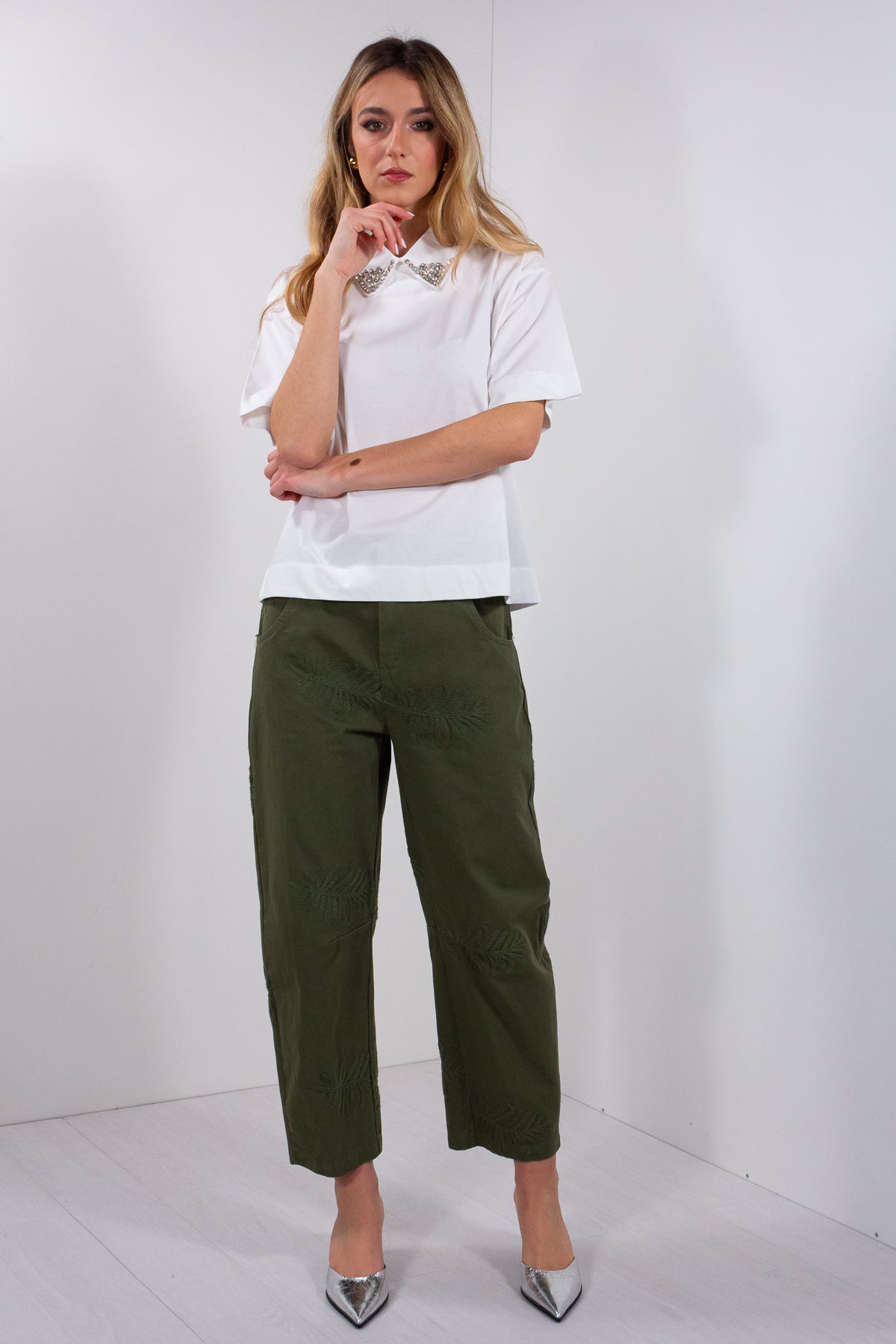 PANTALONE OVETTO RICAMO