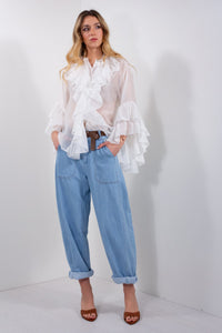 CAMICIA JABOT AMPIA