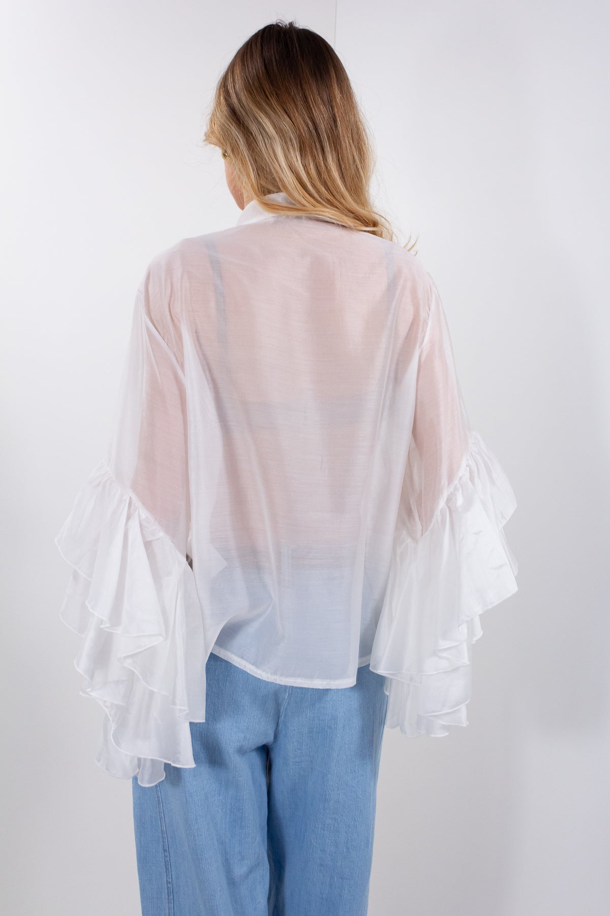 CAMICIA JABOT AMPIA