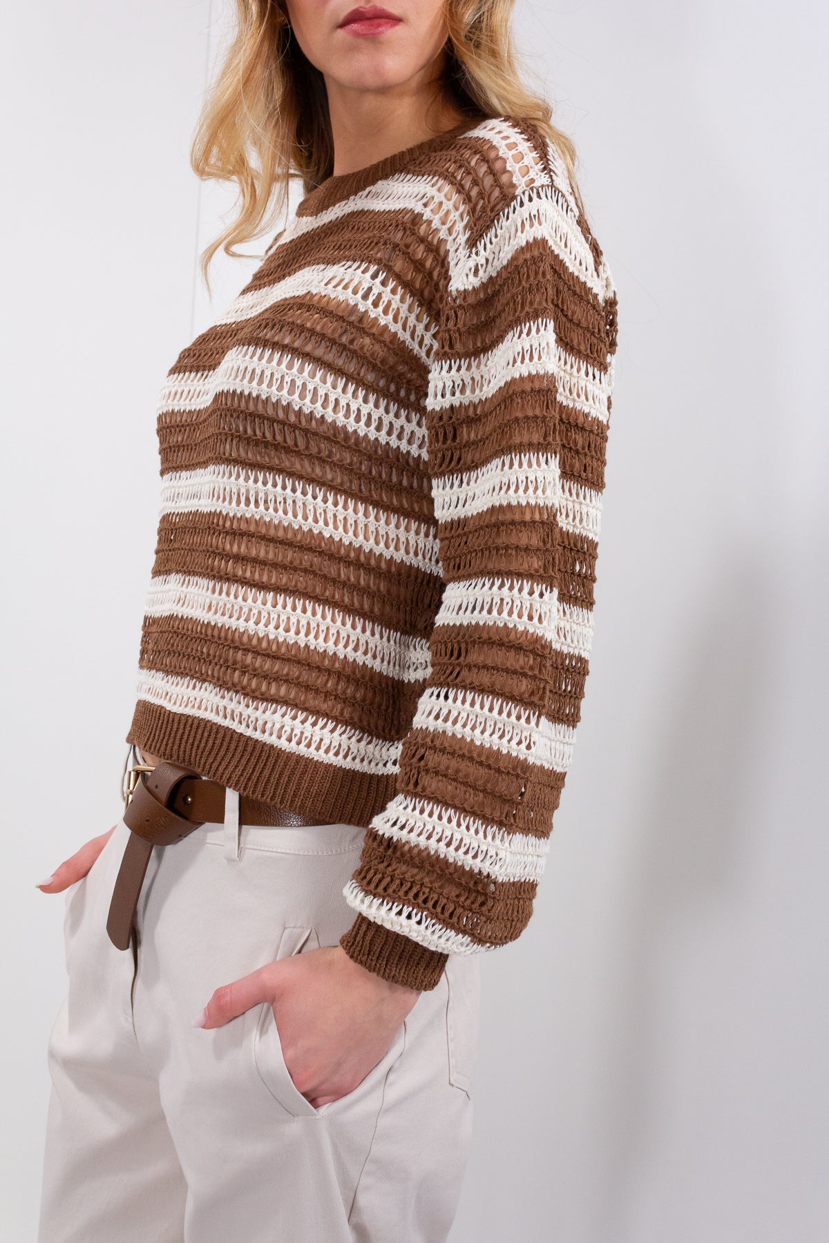 MAGLIA RETE RIGATA