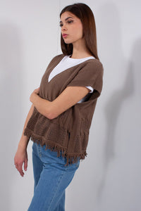 GILET V LAVORATO FRANGE