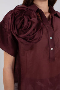 CAMICIA LYOCELL + FIORE