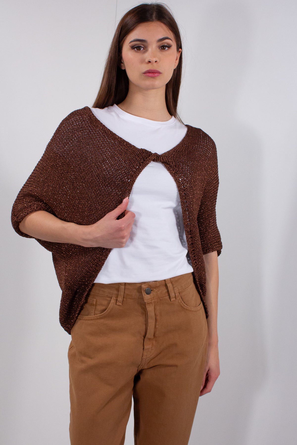GIACCA INCROCIATA NODO LUREX