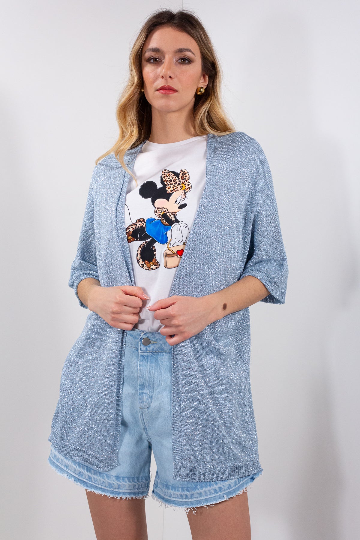 CARDIGAN LUREX 3/4