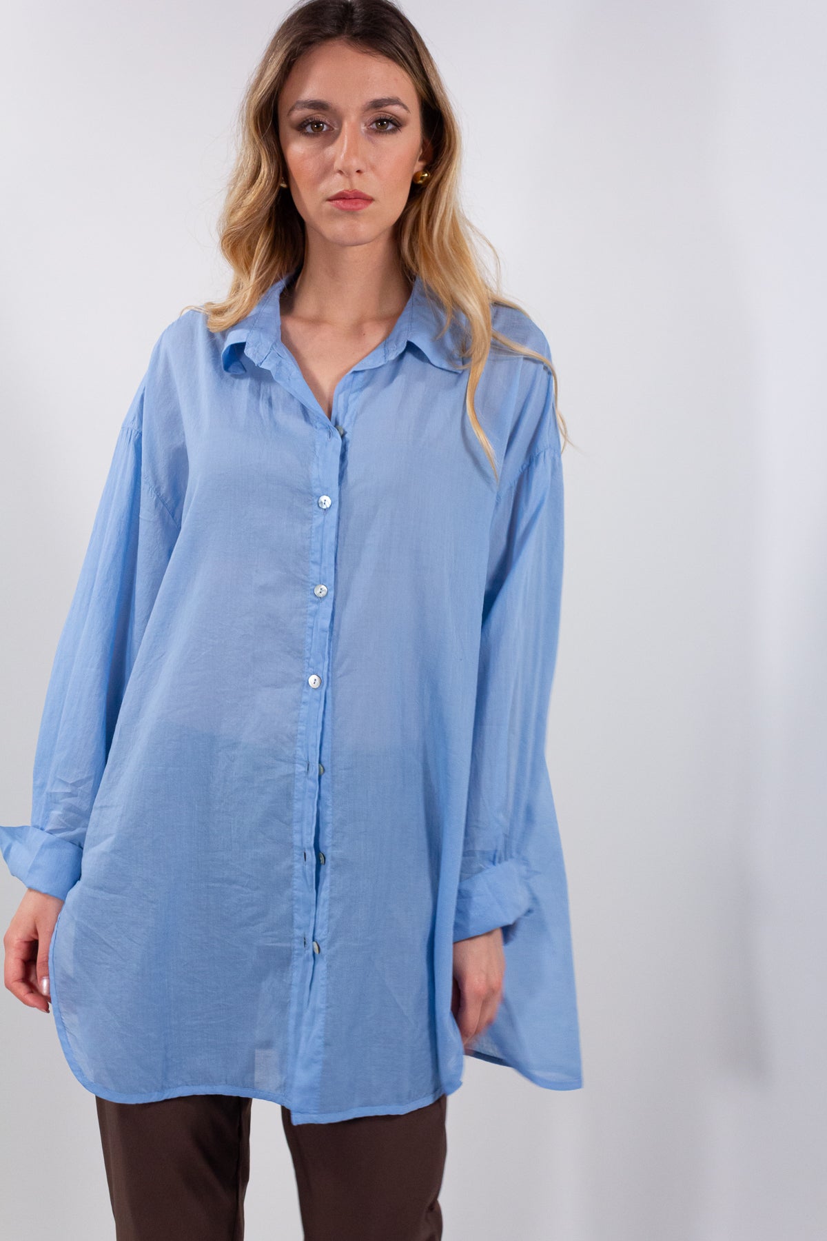 CAMICIA LUNGA VOILE COTONE