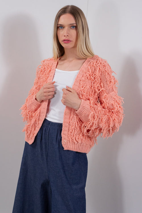 CARDIGAN FRANGE BOTTONI**